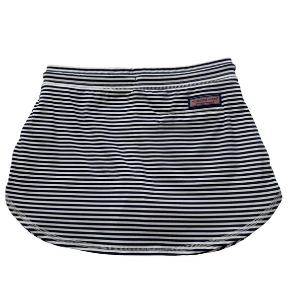 Vineyard Vines Sankaty Skort Navy Stripe Girls Medium - Picture 2 of 13